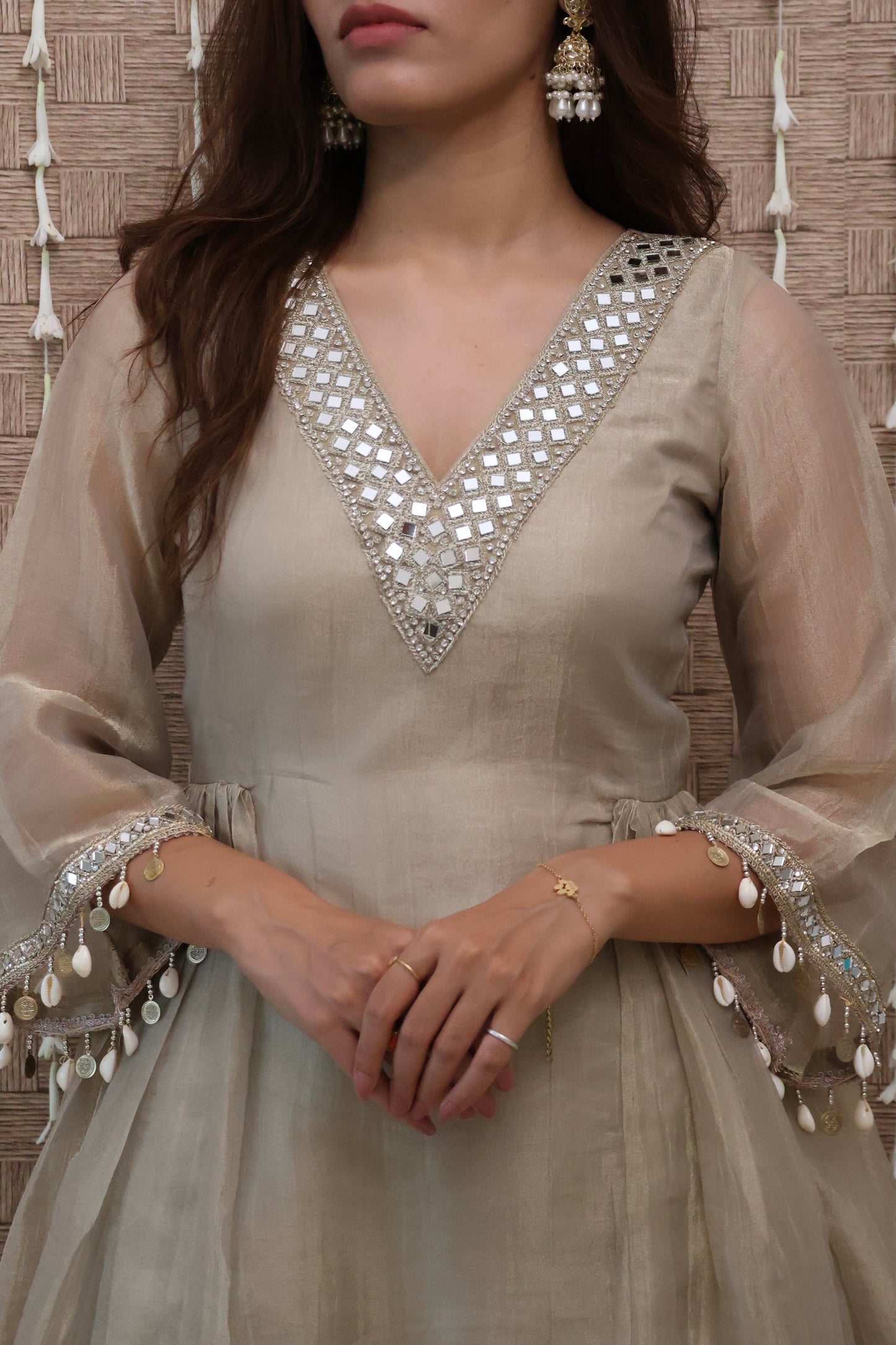 Aynaa Tissue Anarkali Set