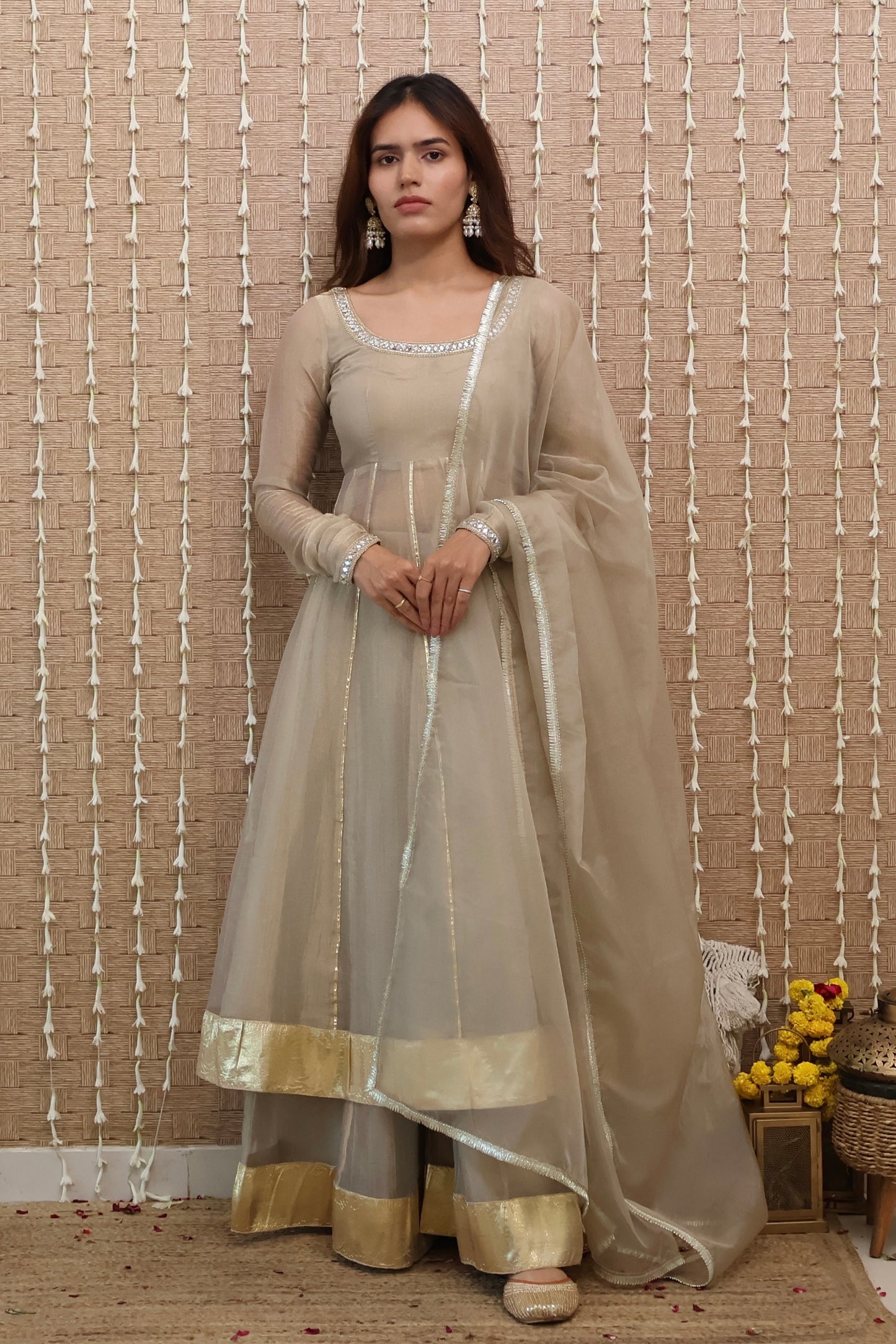 Zariya Tissue Anarkali Set