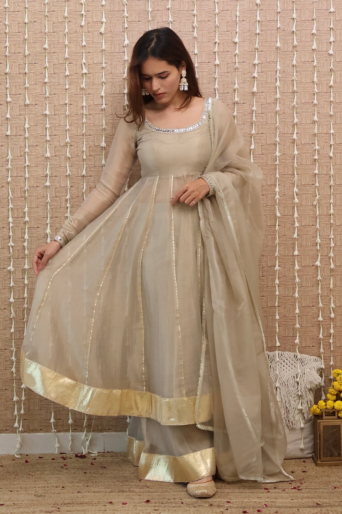 Zariya Tissue Anarkali Set