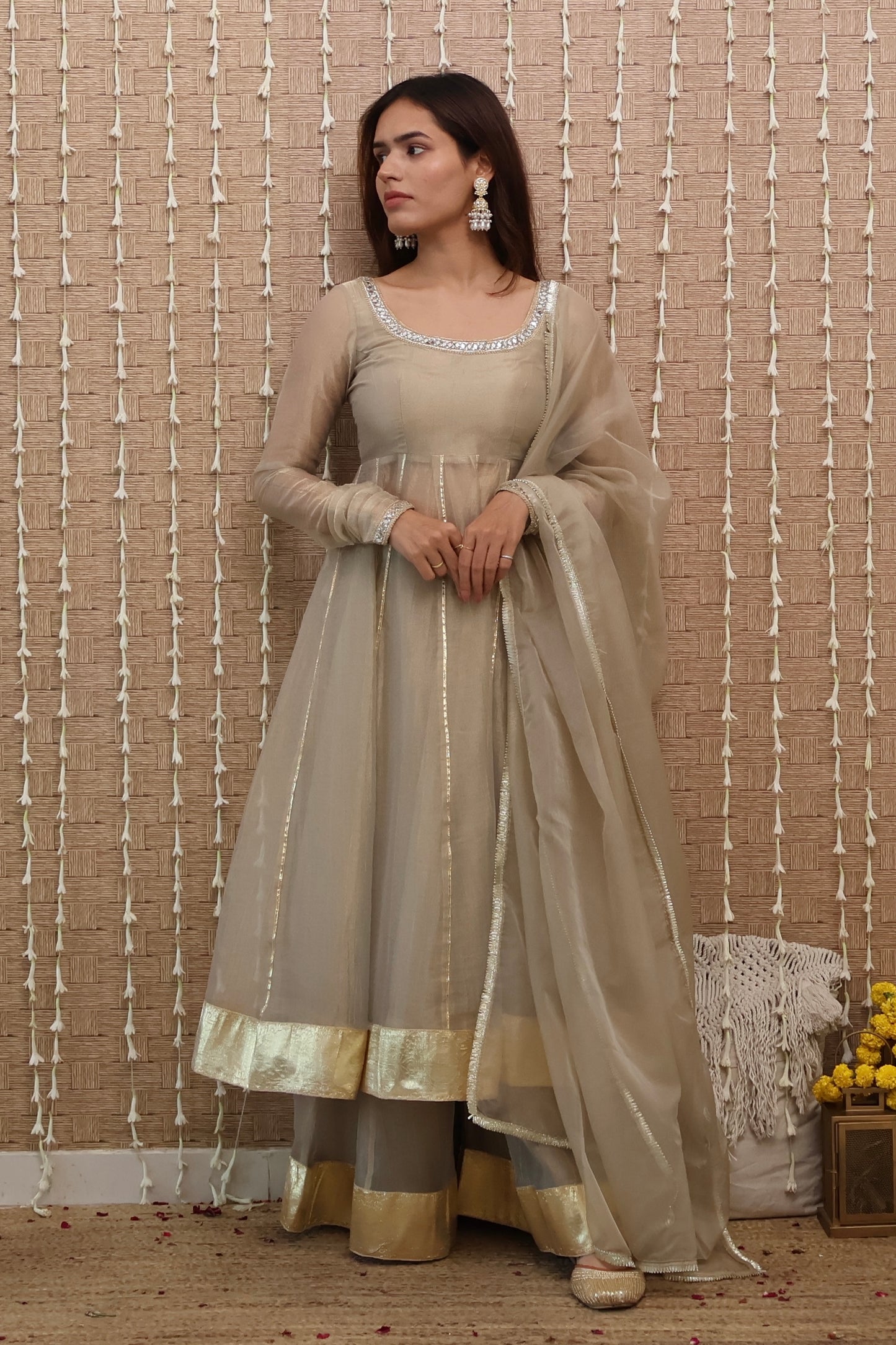 Zariya Tissue Anarkali Set