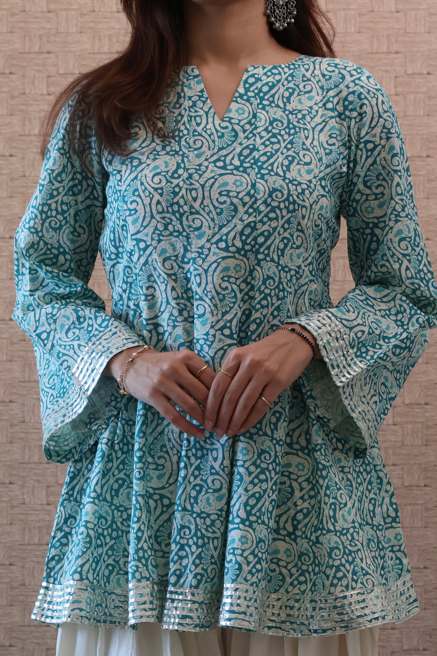 Teal Green Cotton Salwar Suit