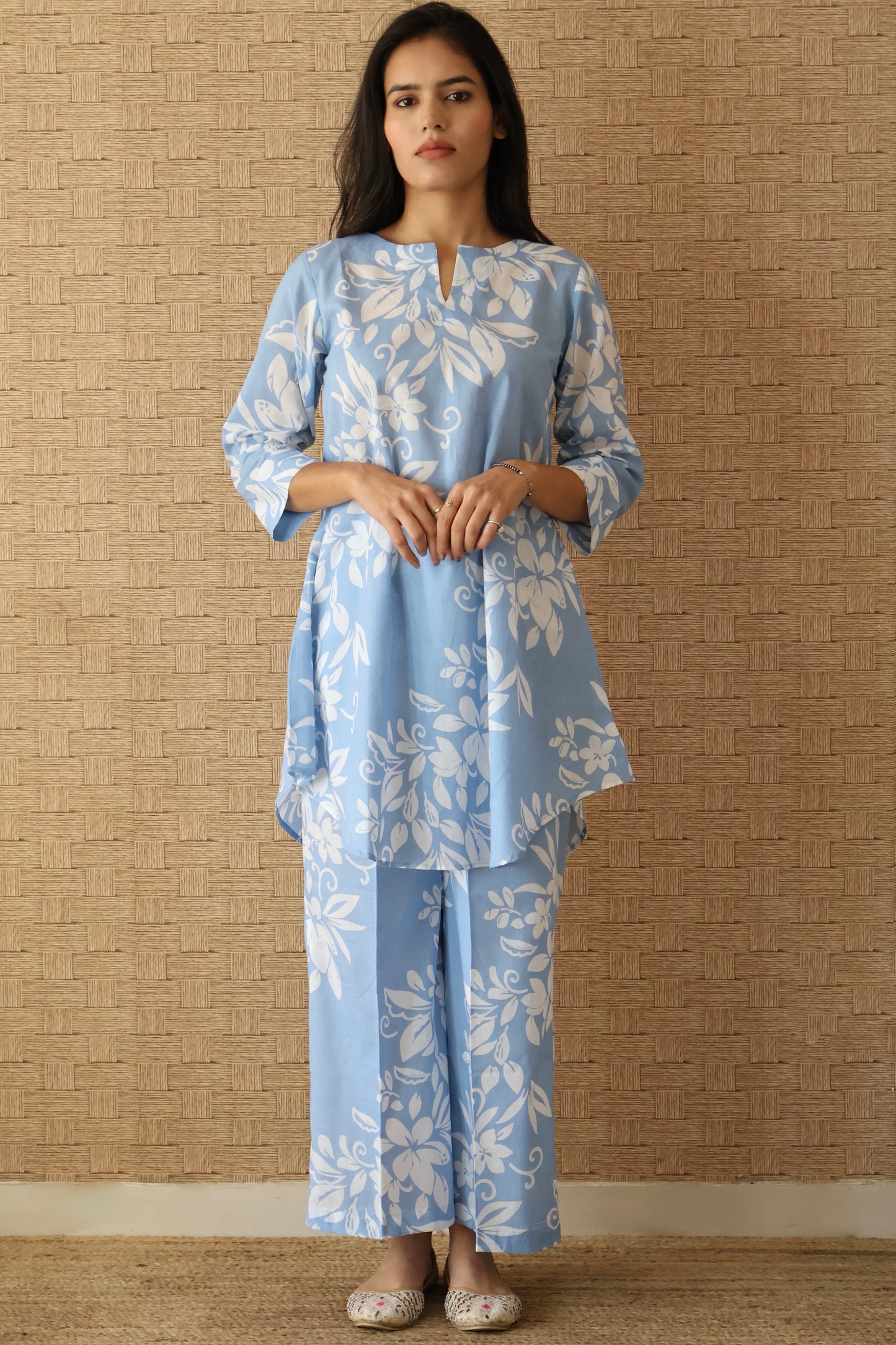 Light Blue Cotton Co-Ord Set
