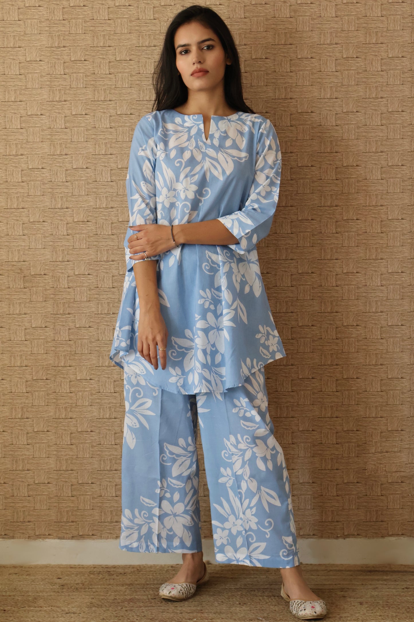 Light Blue Cotton Co-Ord Set
