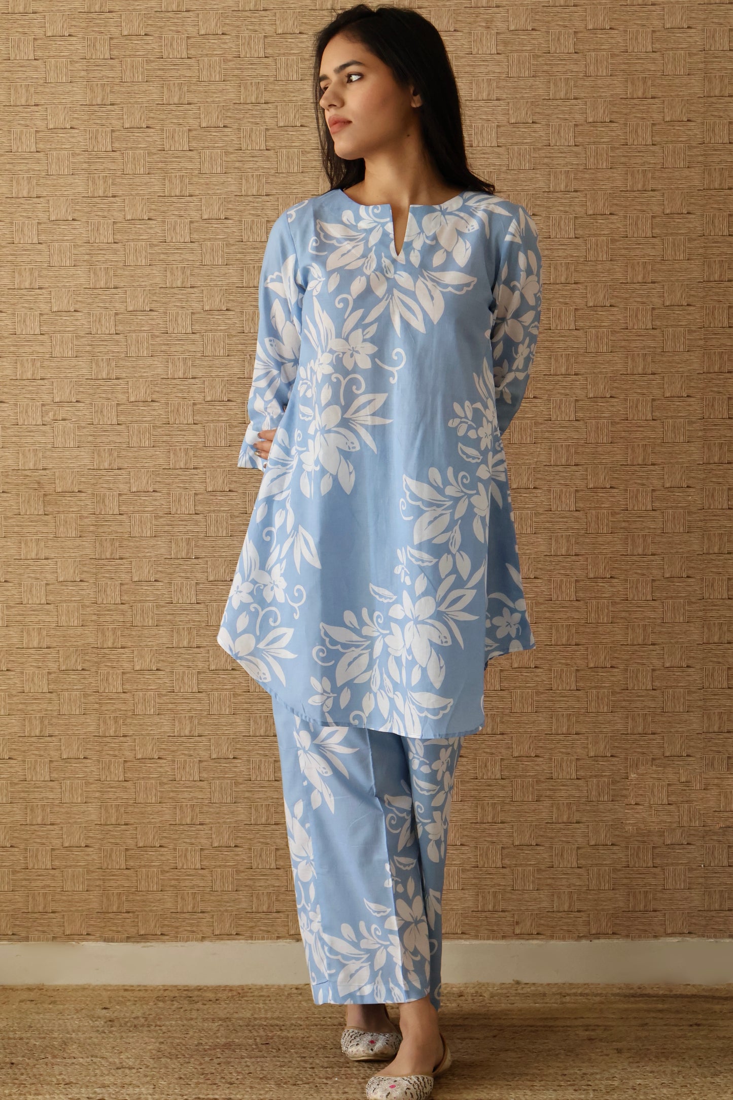 Light Blue Cotton Co-Ord Set