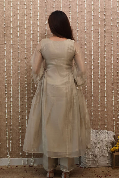 Aynaa Tissue Anarkali Set