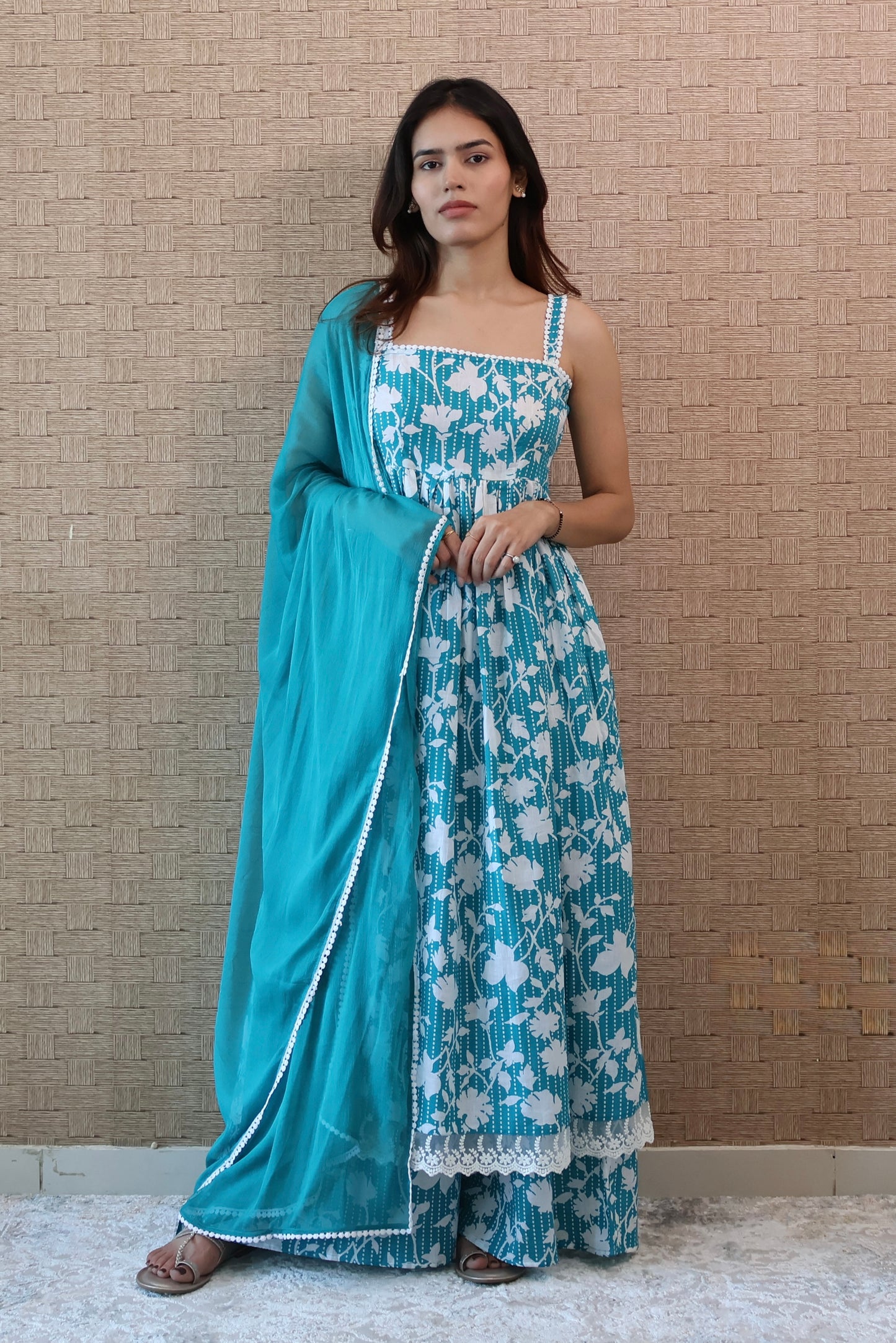 Sea Green Cotton Kurta set
