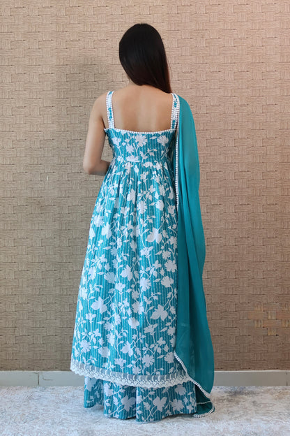 Sea Green Cotton Kurta set