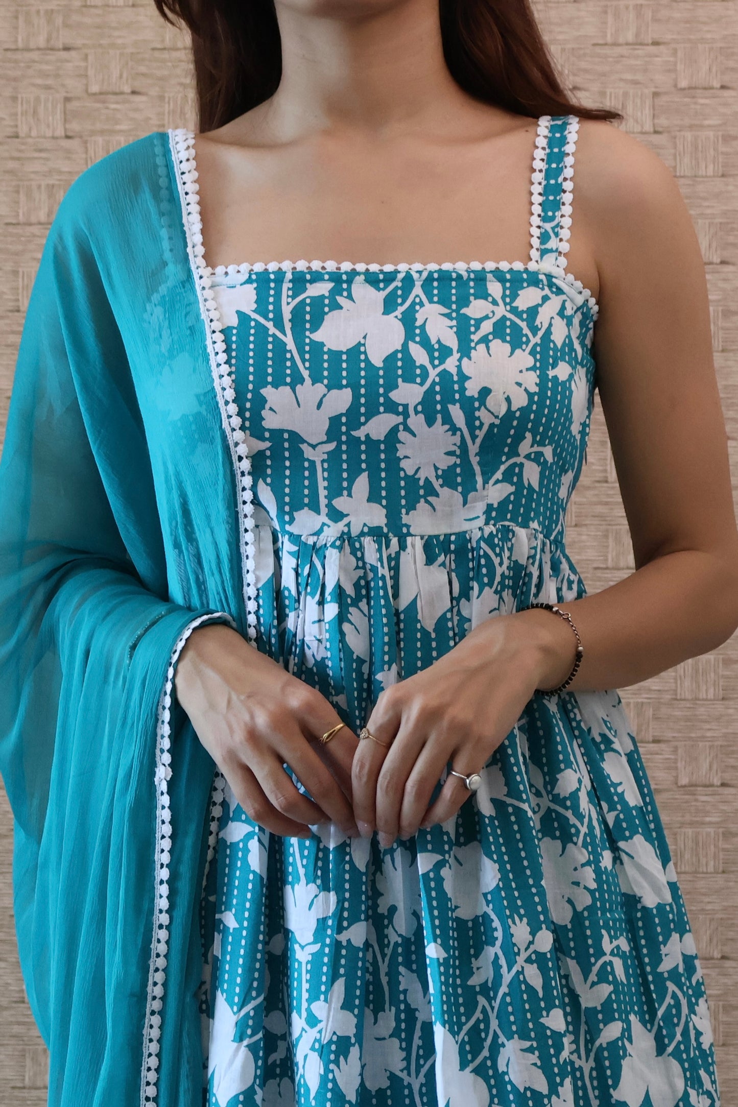 Sea Green Cotton Kurta set