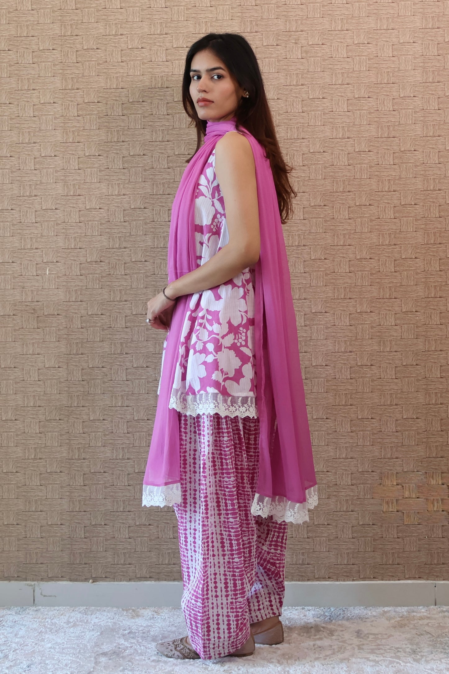 Light Plum Cotton Salwar Suit