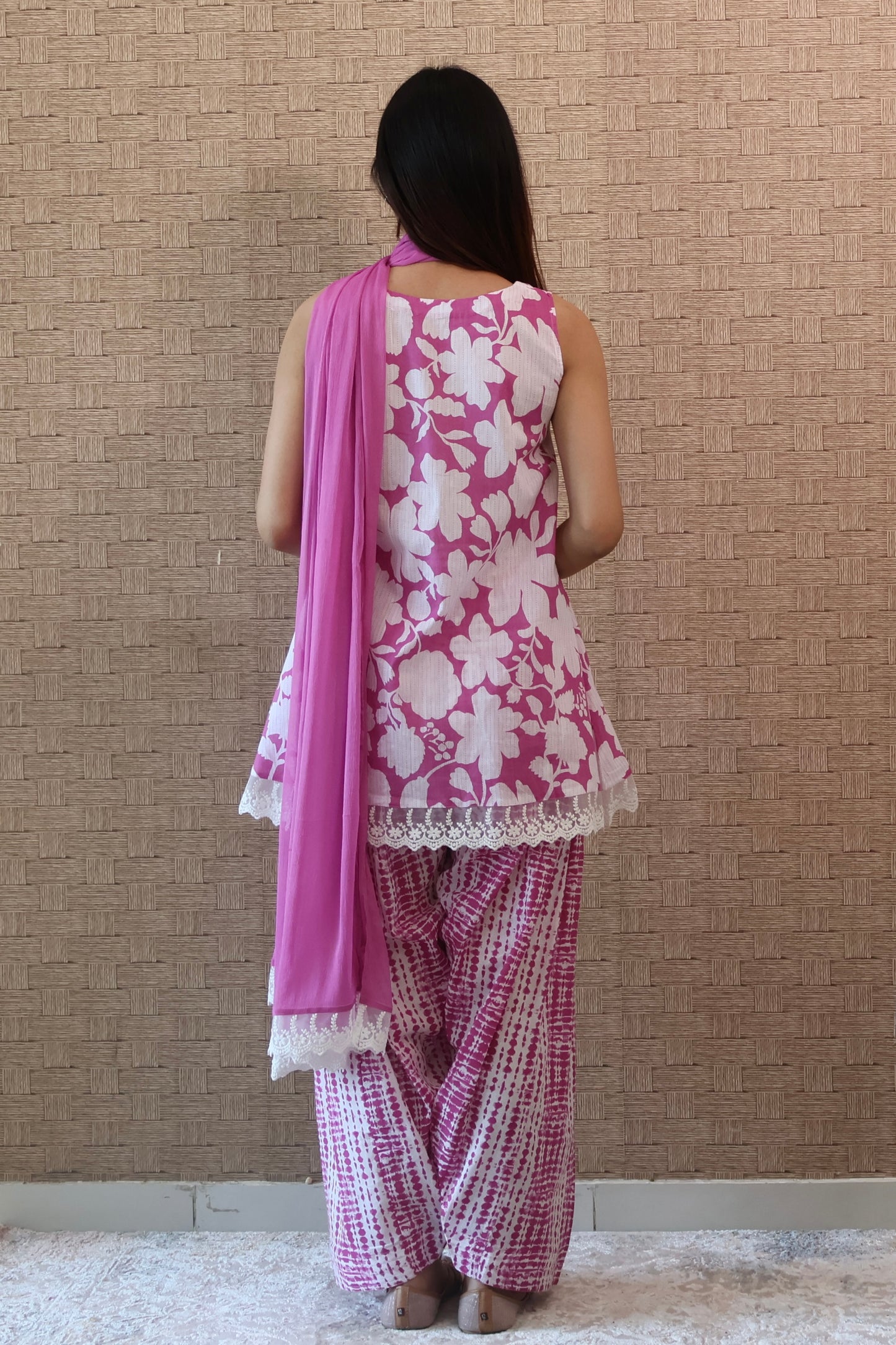 Light Plum Cotton Salwar Suit