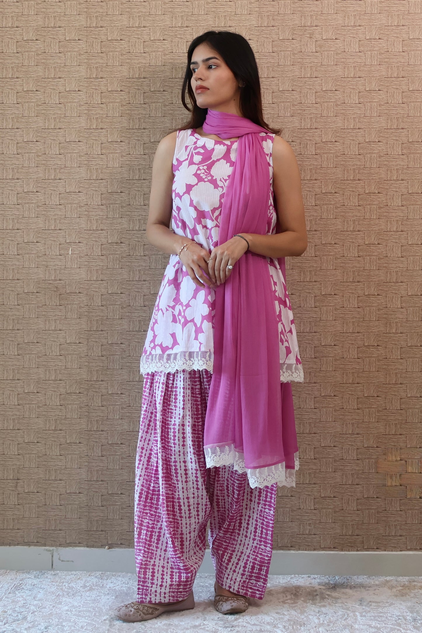 Light Plum Cotton Salwar Suit