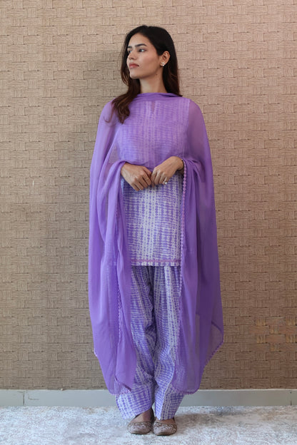 Lavender Cotton Salwar Suit