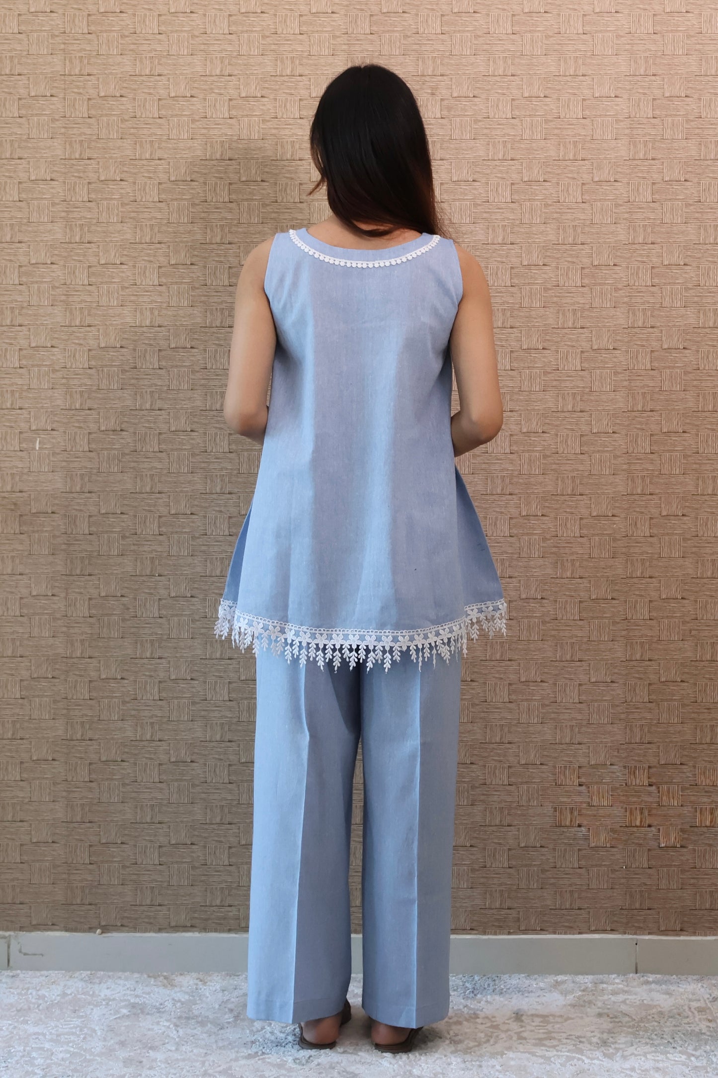 Blue Linen Co-ord Set